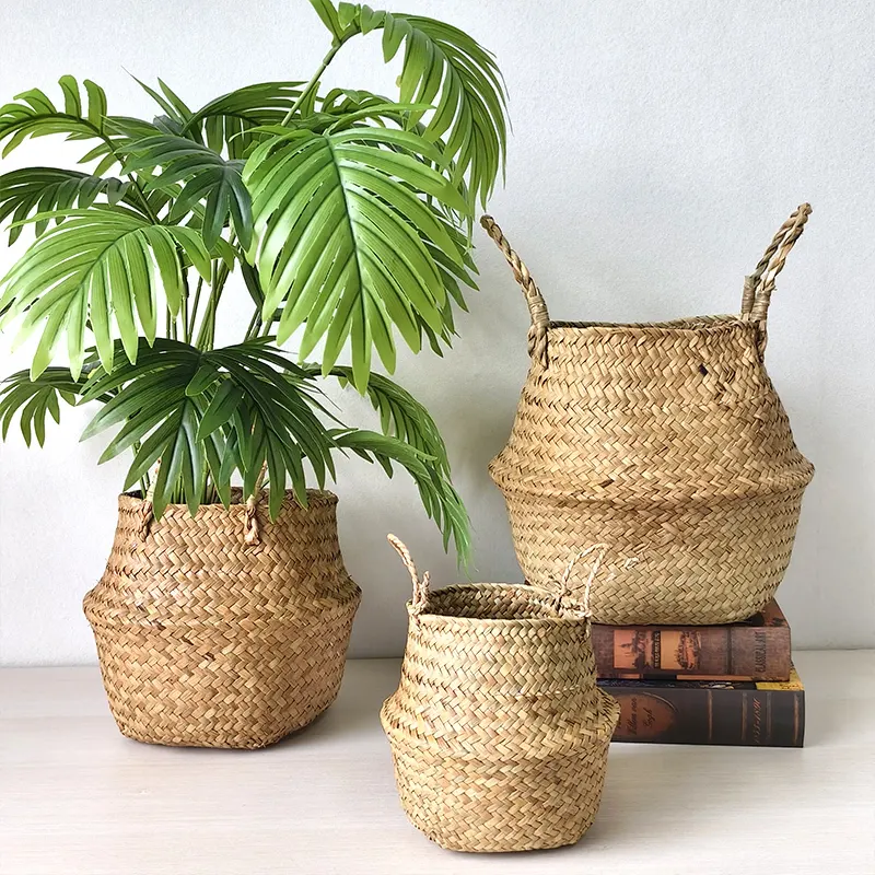 Custom Straw Plant Pot by BasketGem 2