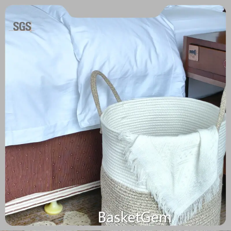 Cotton Rope Storage Basket - - BasketGem 1