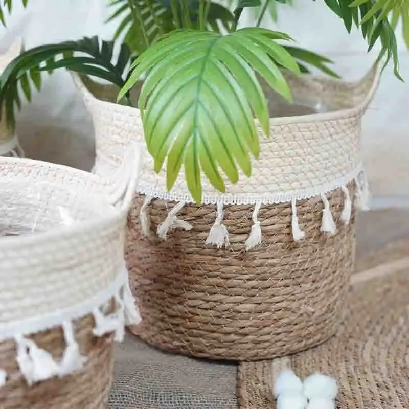 Custom Straw Plant Pot by BasketGem-1 3