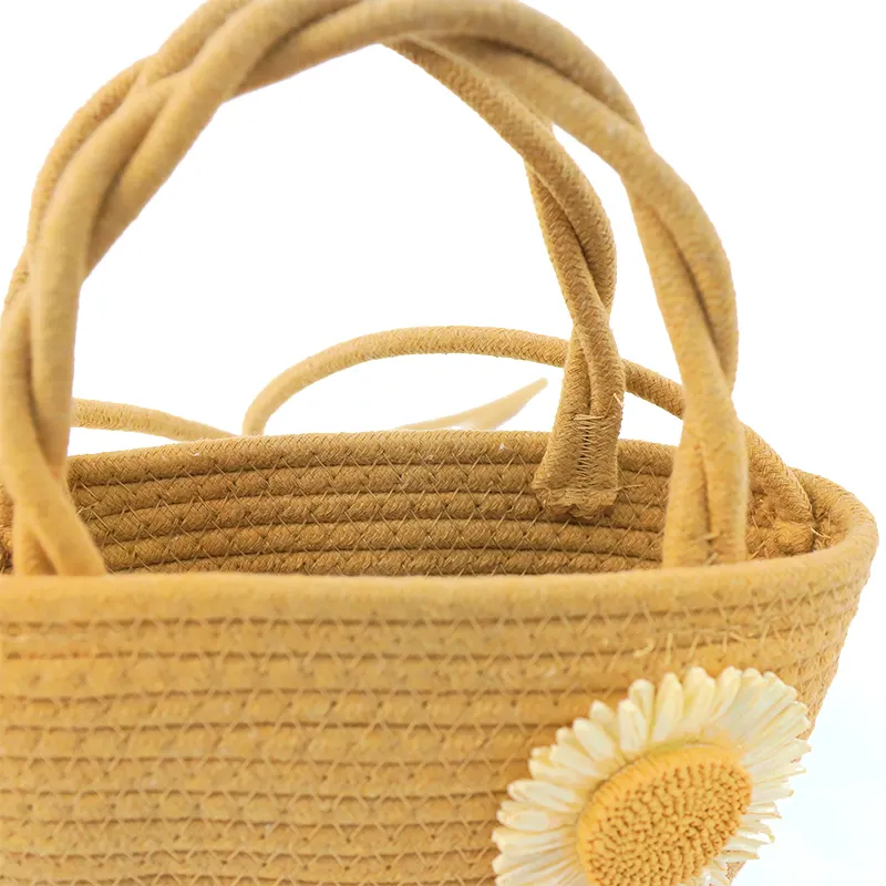 Crochet Cotton Tote Bag by BasketGem-1 6