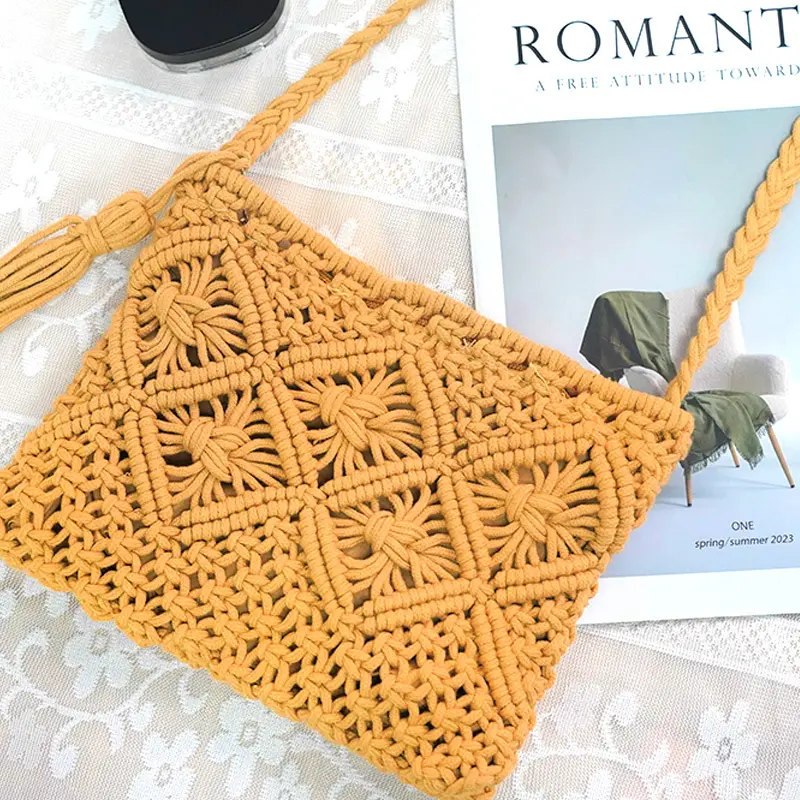 Custom Cotton Crochet Bag - - BasketGem 3