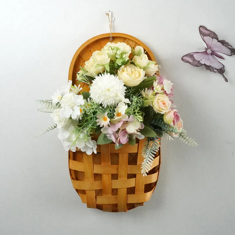 Wooden Wall Hanging Baskets by BasketGem 2
