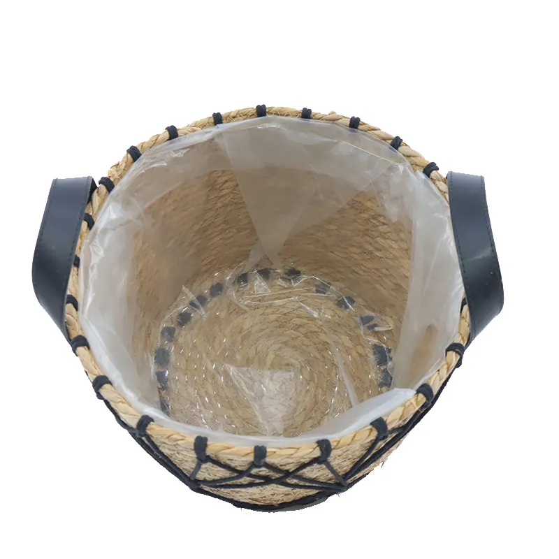 Straw Plant Pot - - BasketGem 8