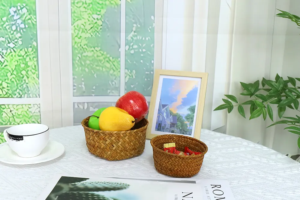 Straw Fruit Basket by BasketGem 2
