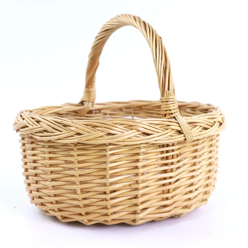 Willow Flower Basket   Willow Handle   Round Shape Design   Basket Gem-1 5