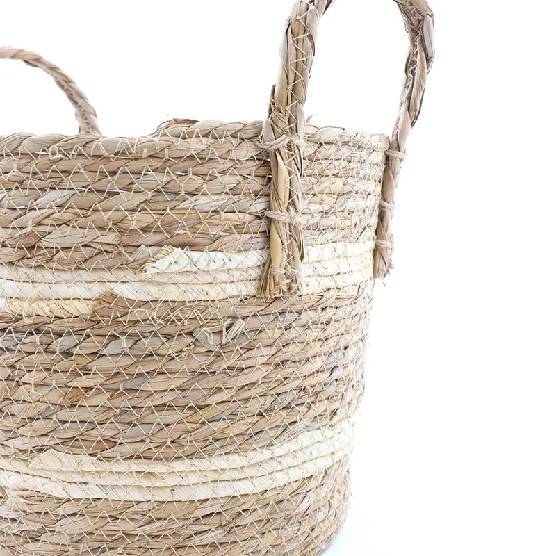 Straw Basket Plant Pot - - BasketGem 9