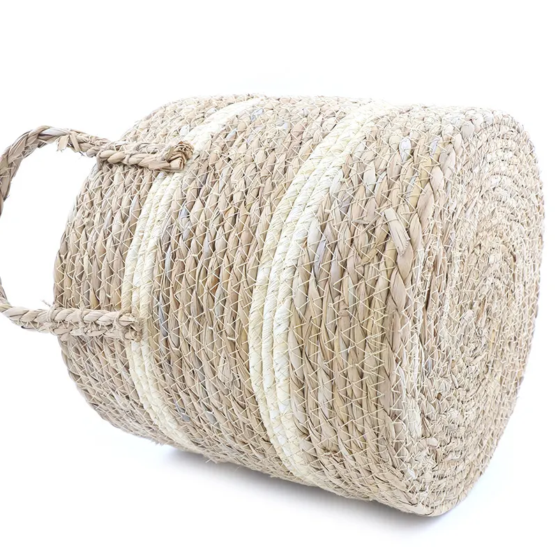Straw Basket Plant Pot - - BasketGem 7