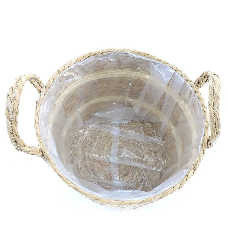 Straw Basket Plant Pot - - BasketGem 8