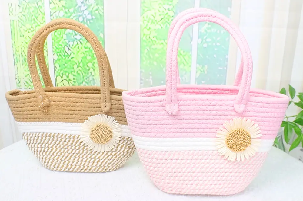 Wholesale Cotton Crochet Bag by BasketGem-4 5