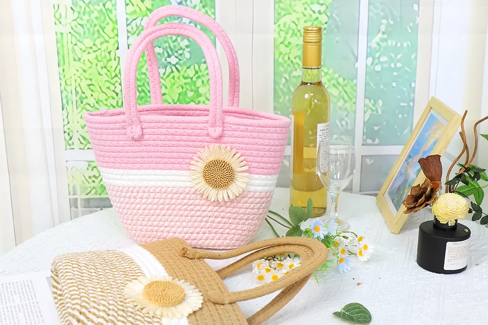 Wholesale Cotton Crochet Bag by BasketGem-4 6