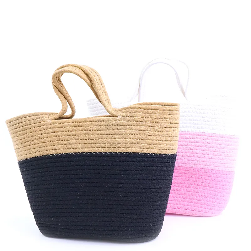 Crochet Cotton Tote Bag Cotton Weaving Wholesale - BasketGem 8