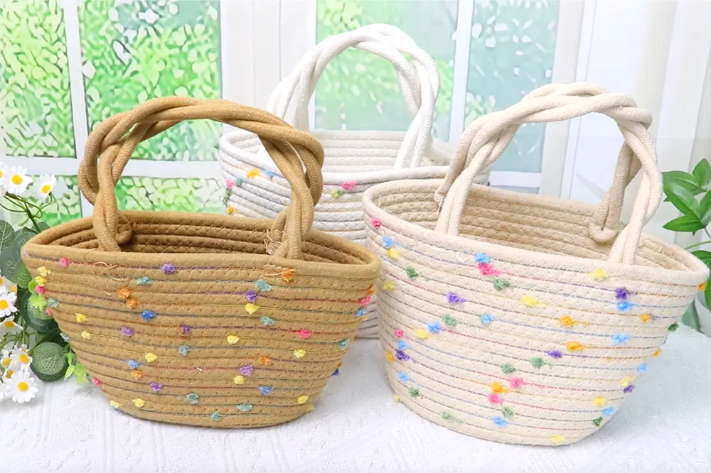 Wholesale Cotton Crochet Bag Cotton Weaving Wholesale - BasketGem 6