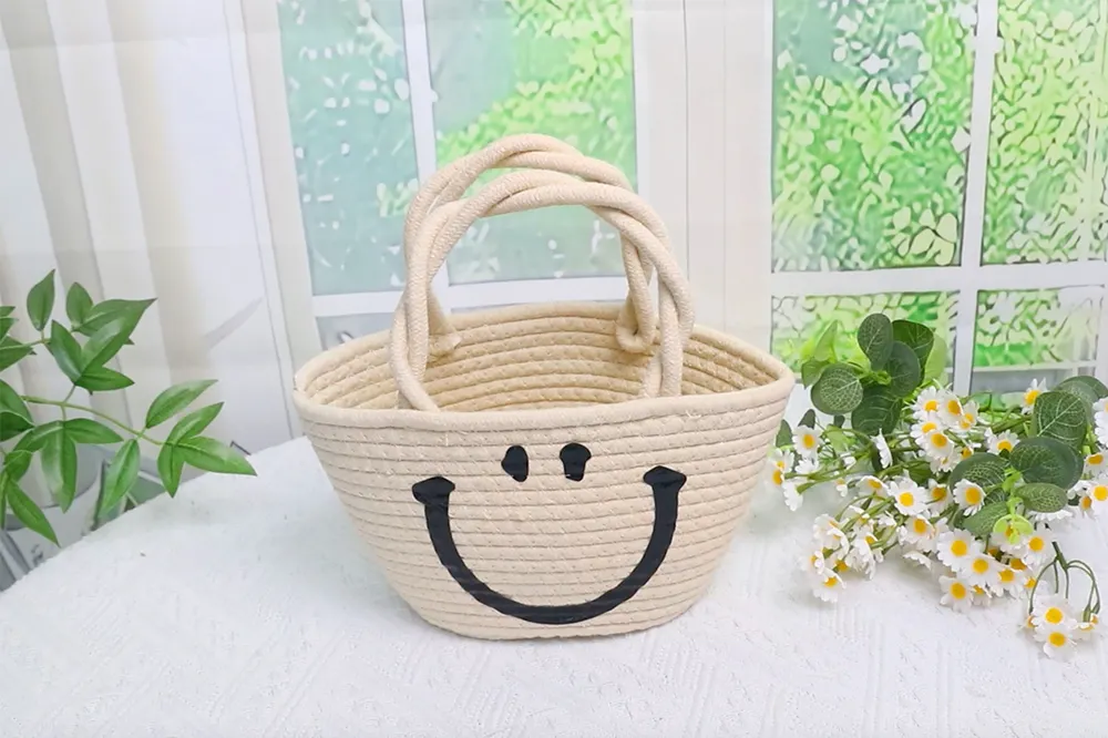 Crochet Cotton Tote Bag by BasketGem-4 6