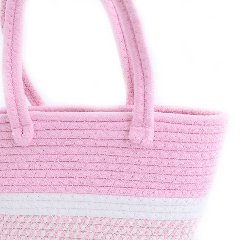Crochet Cotton Tote Bag Cotton Rope Bag Wholesale - BasketGem 9