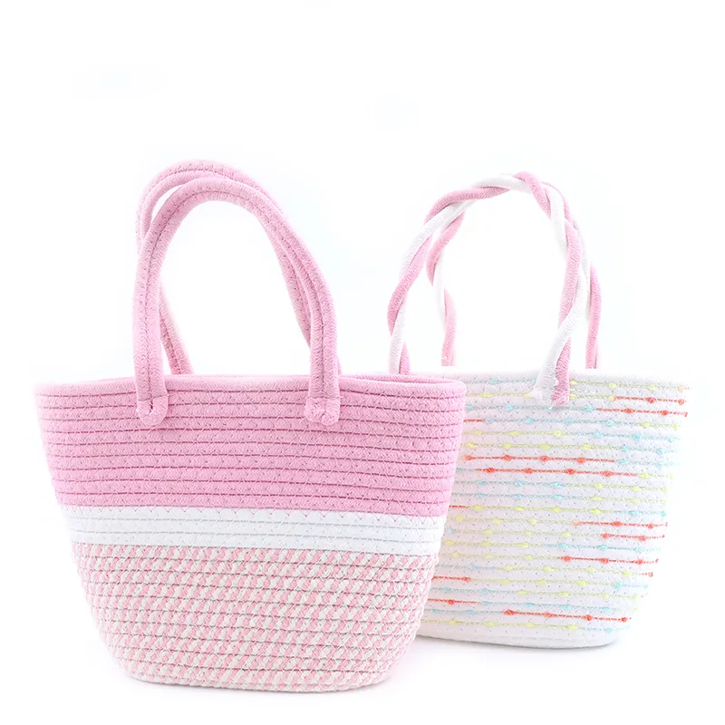 Crochet Cotton Tote Bag Cotton Rope Bag Wholesale - BasketGem 7