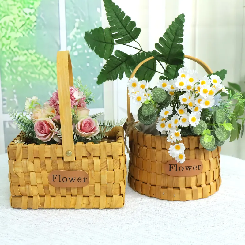 Wood Weave Basket Wooden Woven Wholesale - BasketGem 2