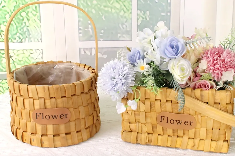 Wood Weave Basket Wooden Woven Wholesale - BasketGem 3