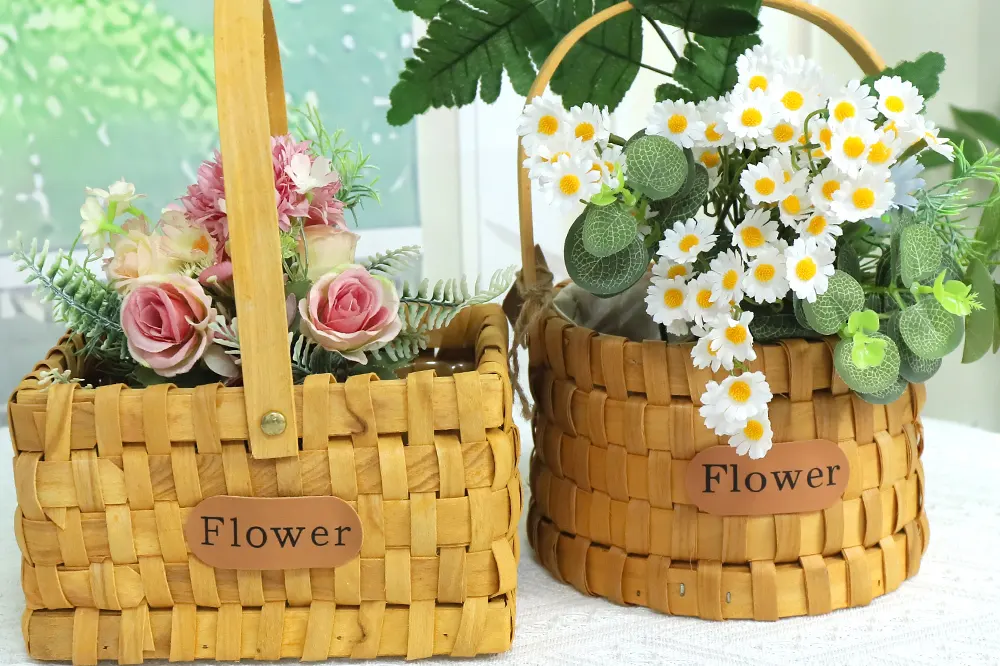 Wood Weave Basket Wooden Woven Wholesale - BasketGem 5
