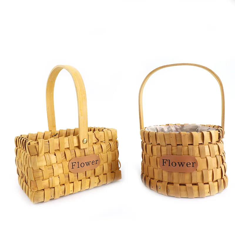 Wood Weave Basket Wooden Woven Wholesale - BasketGem 9