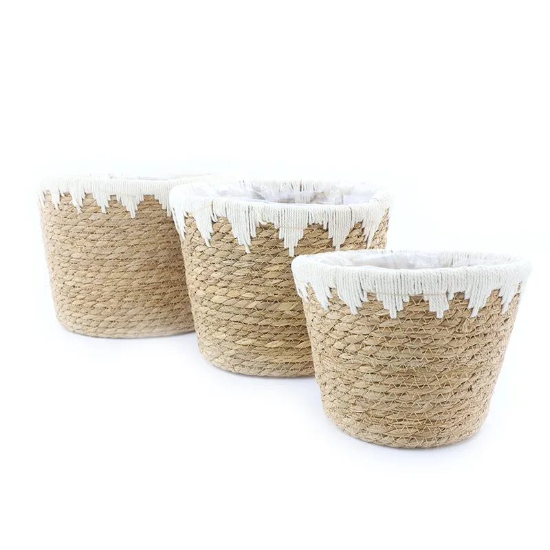Straw Plant Pot Straw Weaving Wholesale - BasketGem 9