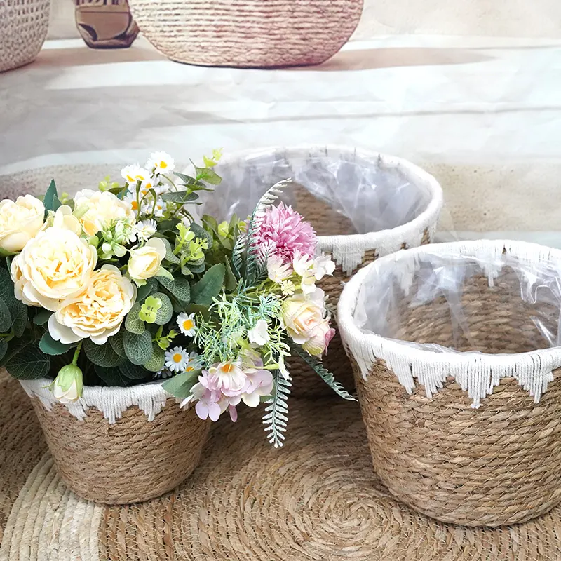 Straw Plant Pot Straw Weaving Wholesale - BasketGem 2
