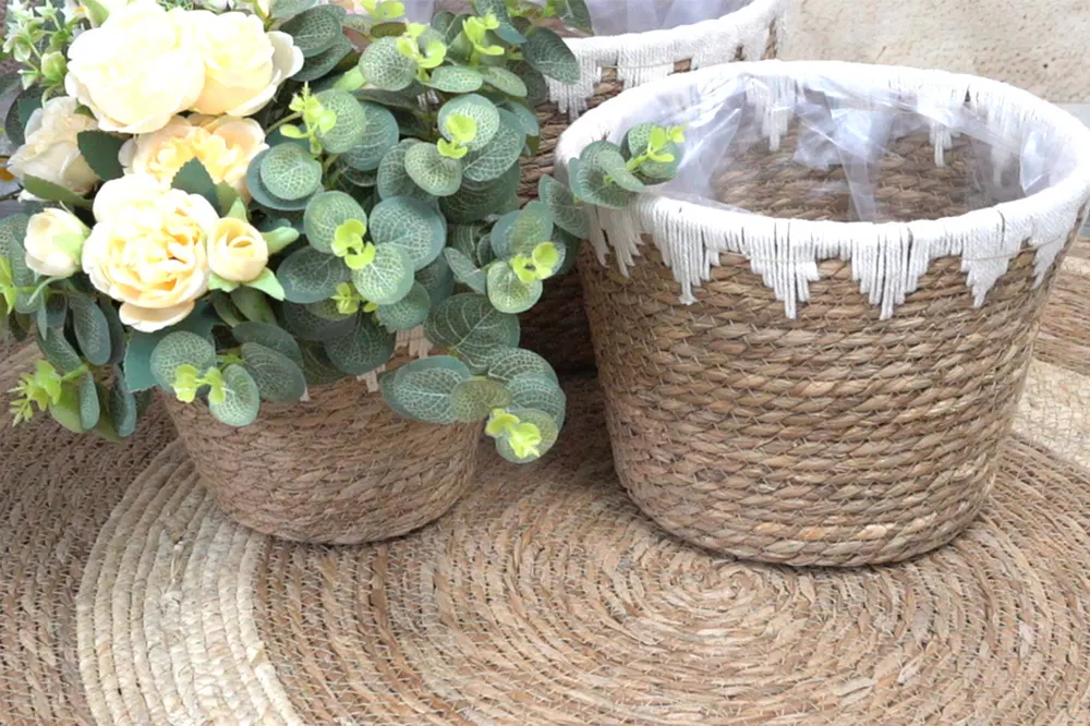 Straw Plant Pot Straw Weaving Wholesale - BasketGem 3
