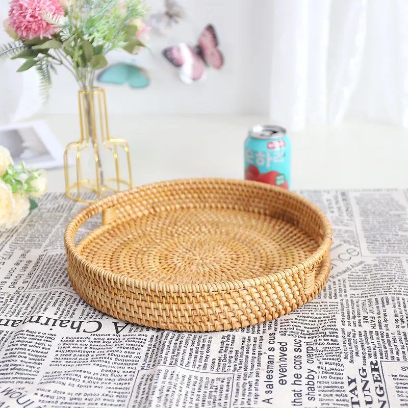 Rattan Tray with Handles by BasketGem 2