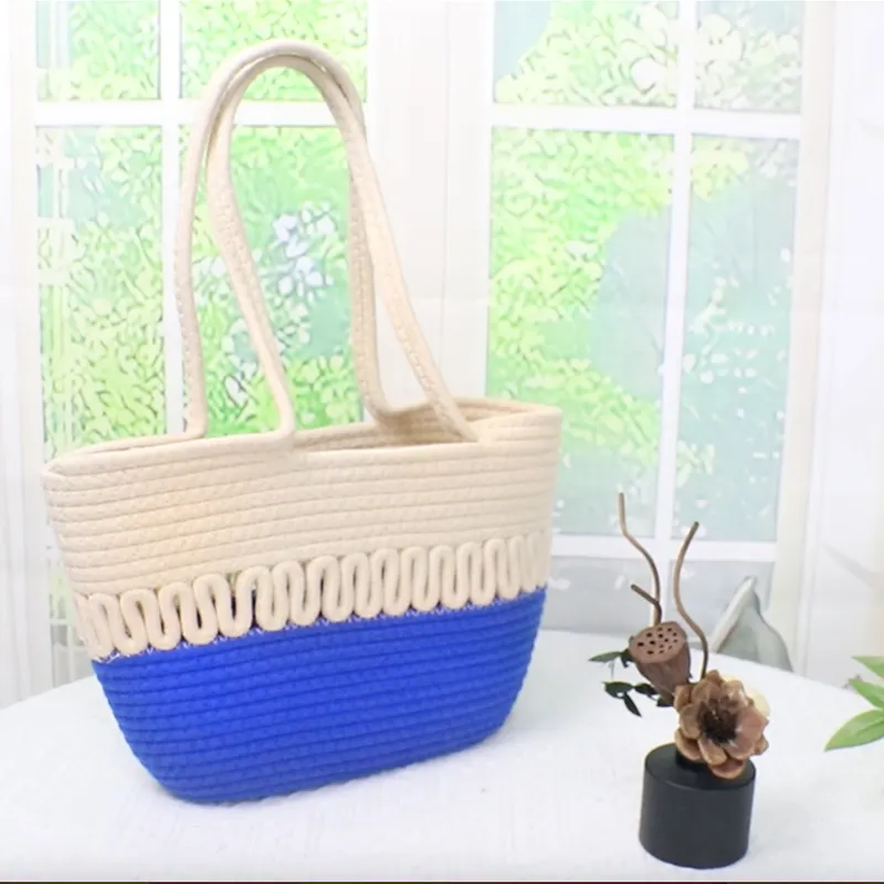 Cotton Crochet Bag Manufacturer Cotton Rope Bag Wholesale - BasketGem 2