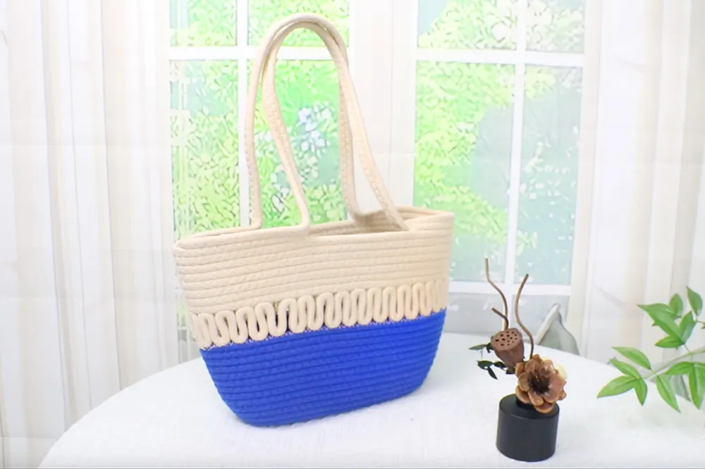 Cotton Crochet Bag Manufacturer Cotton Rope Bag Wholesale - BasketGem 3