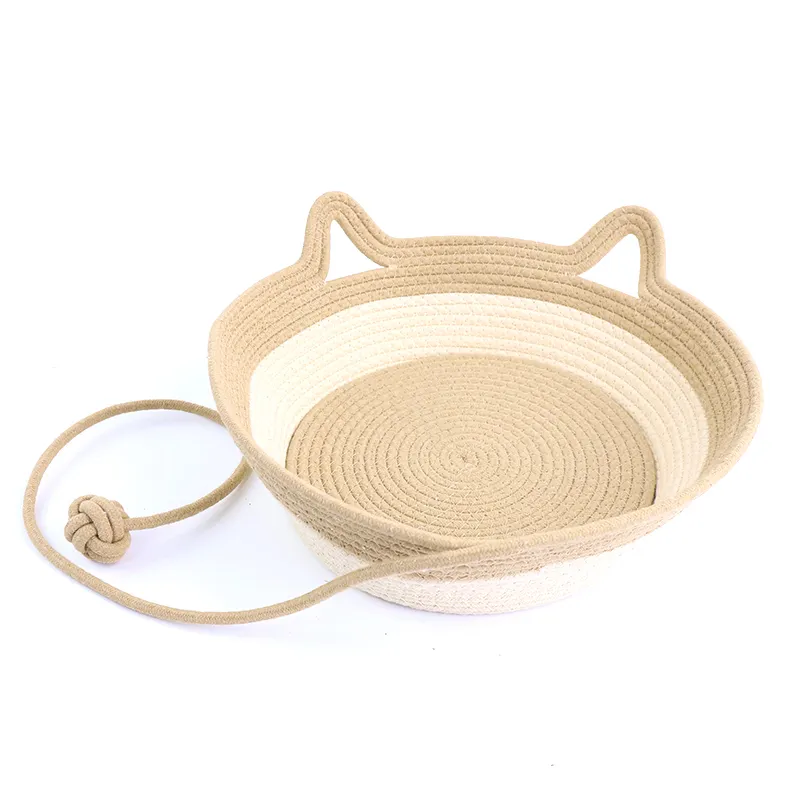 Cotton Rope Cat Bed by BasketGem-1 3