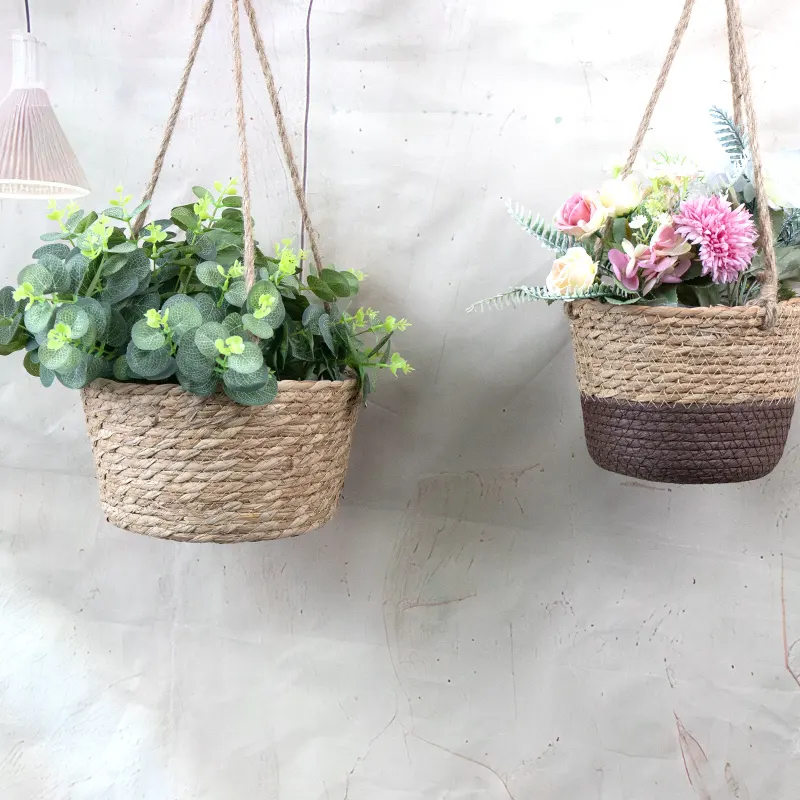 Straw Basket Plant Pot Straw Plant Pot Wholesale - BasketGem 2
