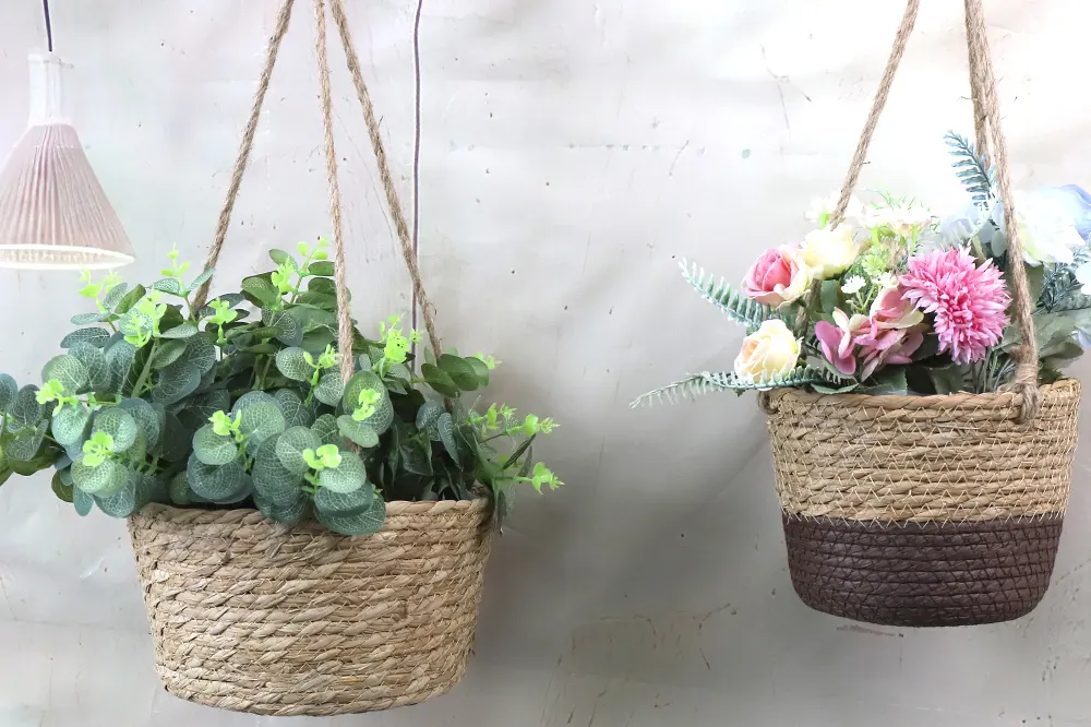 Straw Basket Plant Pot Straw Plant Pot Wholesale - BasketGem 5
