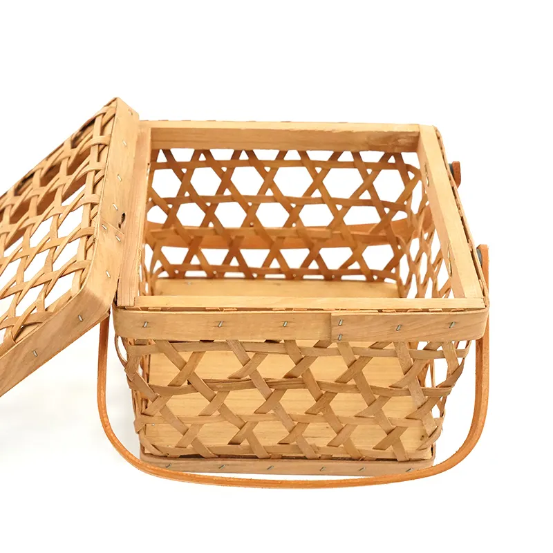 Wicker Basket with Wood Handles by BasketGem-1 8