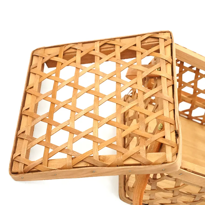 Wicker Basket with Wood Handles by BasketGem-1 9