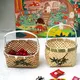 Woven Wood Laundry Basket Woven Wood Baskets Wholesale - BasketGem 2