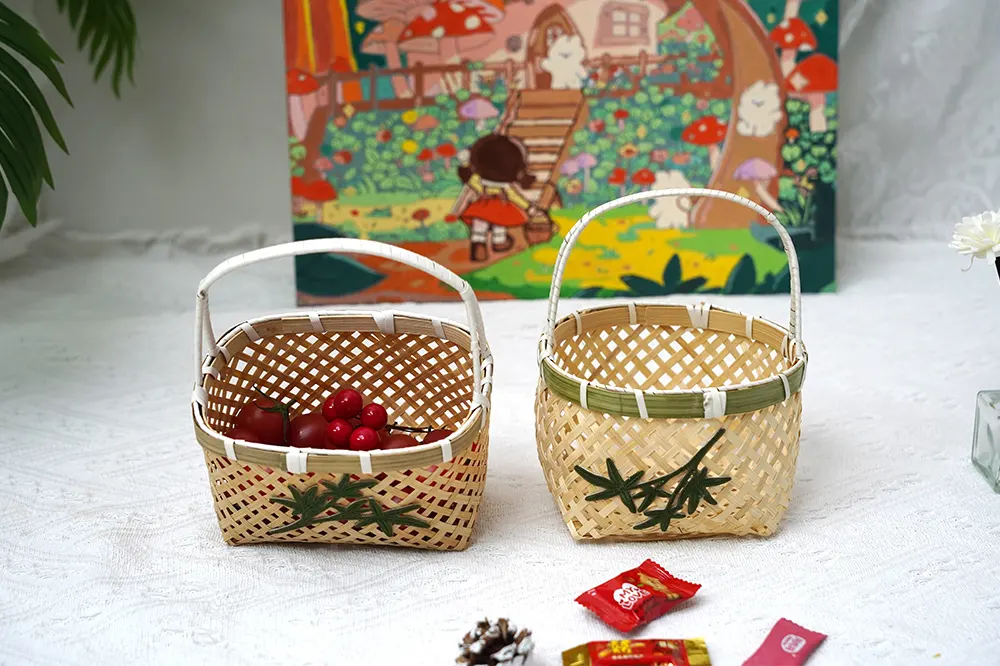 Woven Wood Laundry Basket Woven Wood Baskets Wholesale - BasketGem 5