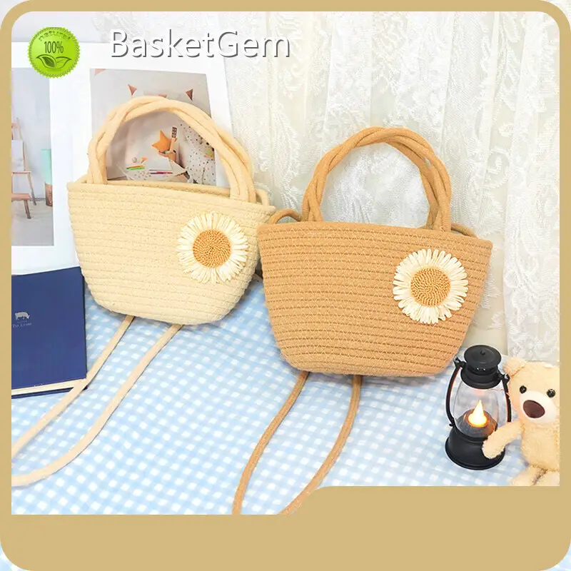Crochet Cotton Tote Bag by BasketGem-1 1