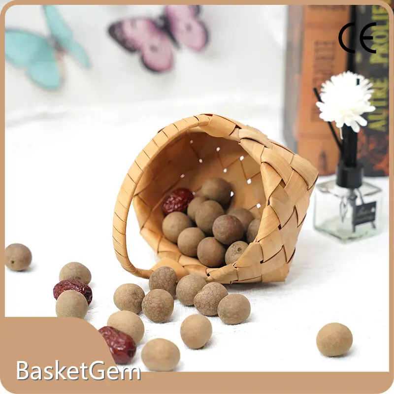 Wicker Basket with Wood Handles - - BasketGem 1