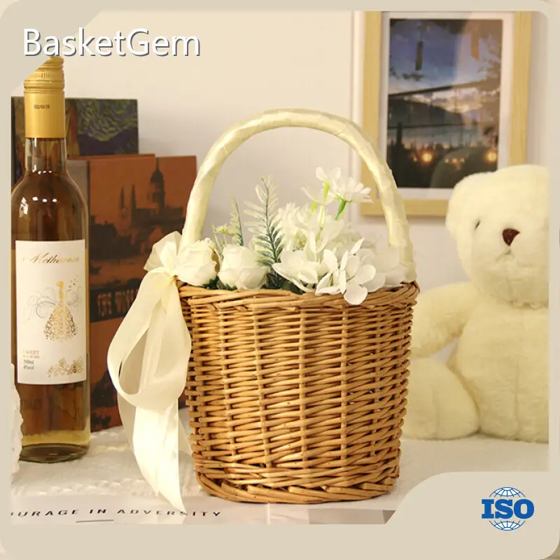 Willow Flower Basket - - BasketGem 1