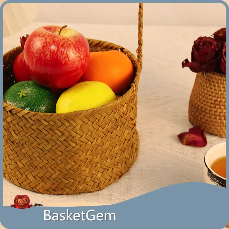 Custom Straw Storage Baskets by BasketGem-1 1
