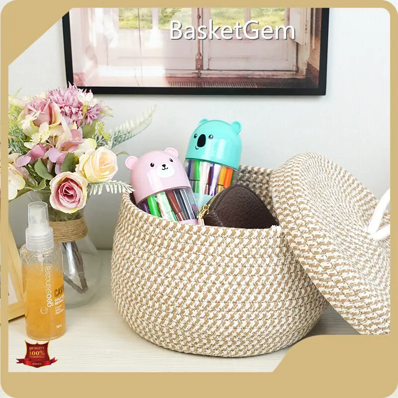 Custom Woven Storage Basket - - BasketGem-1 1