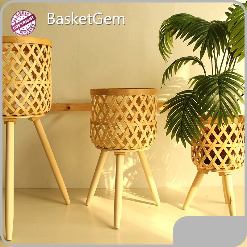 Wood Weave Basket - - BasketGem 1