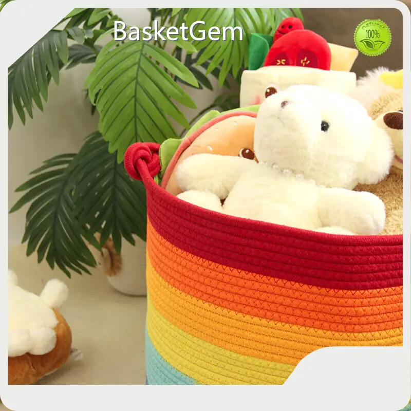 Cotton Rope Laundry Basket - - BasketGem 1