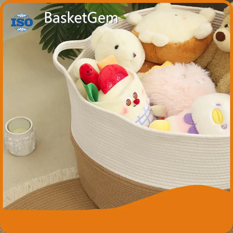 Custom Cotton Rope Laundry Basket by BasketGem 1