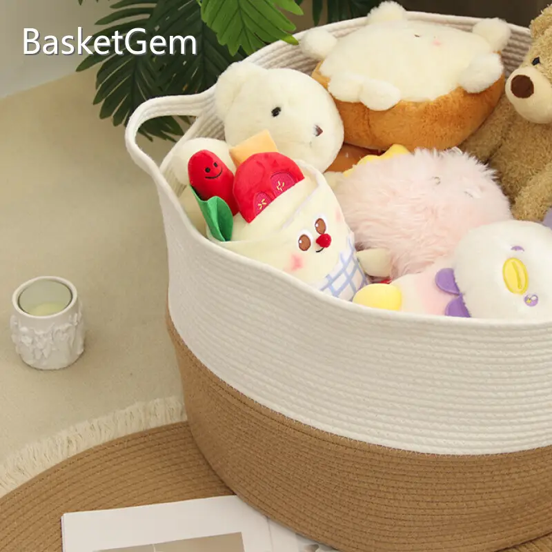 Cotton Rope Laundry Basket by BasketGem 1