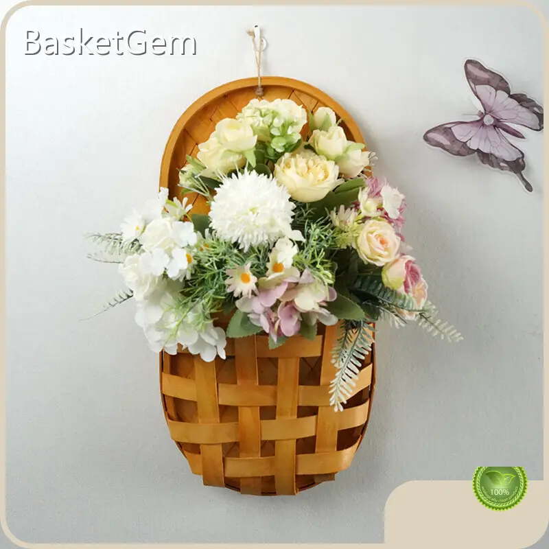 Wooden Wall Hanging Baskets by BasketGem 1