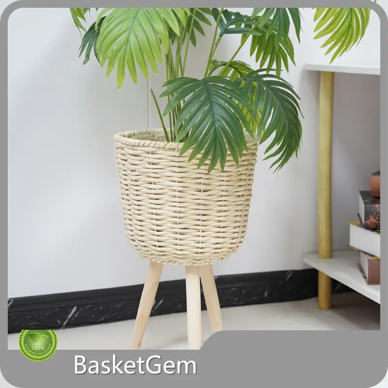 Custom Straw Plant Pot by BasketGem-2 1
