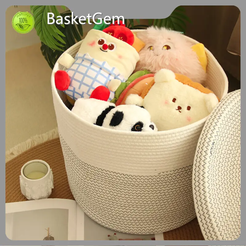 Cotton Rope Laundry Basket Manufacturer - - BasketGem-1 1
