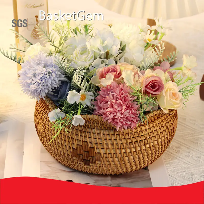 Round Rattan Tray Wholesale - BasketGem 1