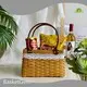 Wooden Wicker Laundry Basket - - BasketGem 1